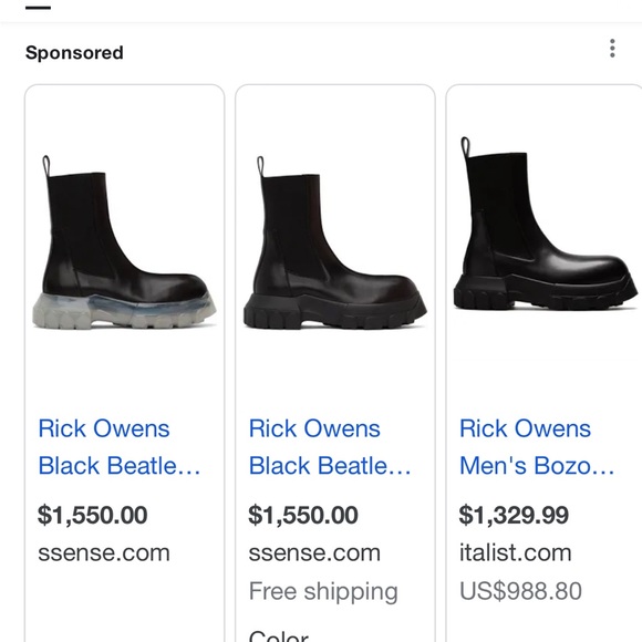 Rick Owens tractor boots - Picture 7 of 7